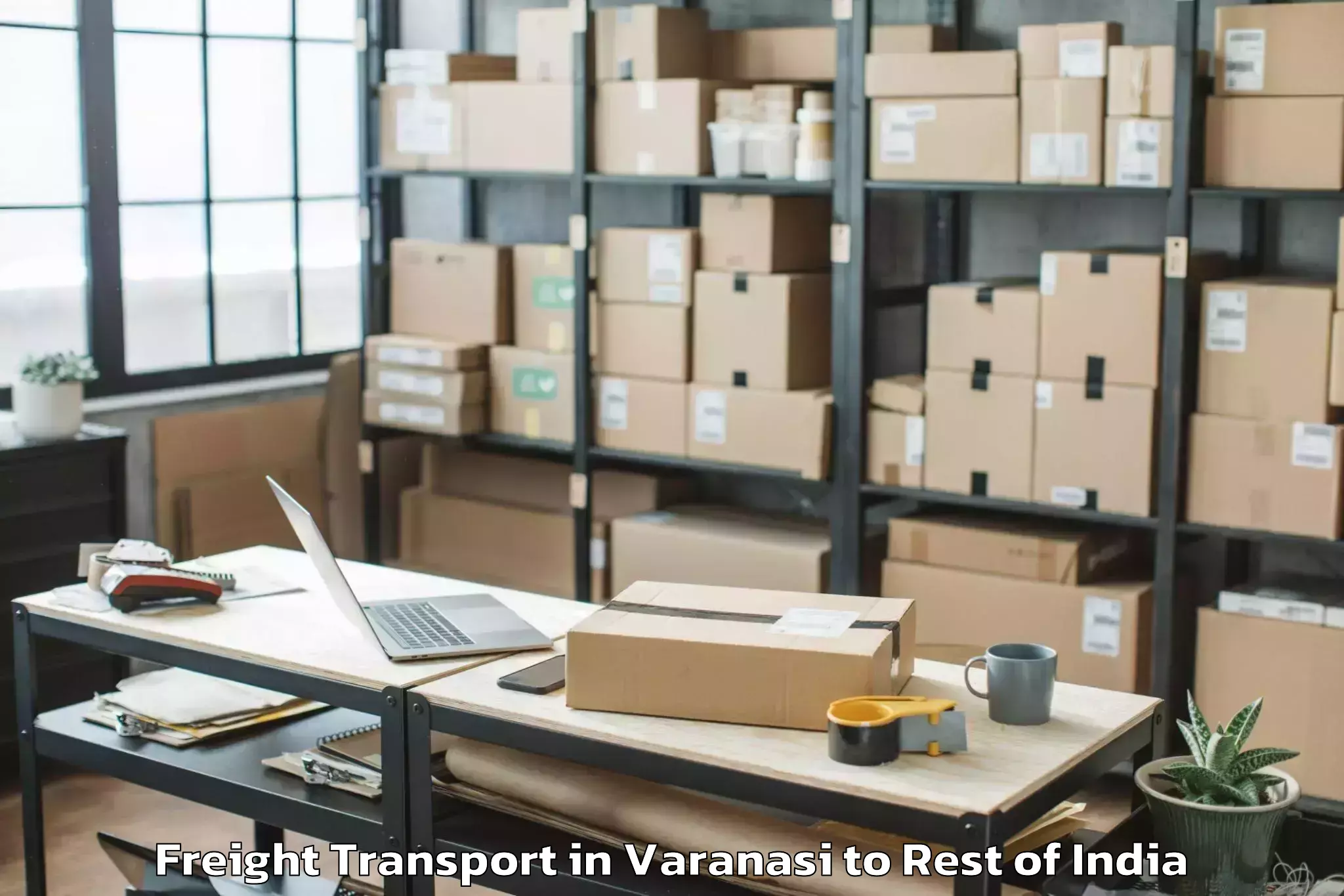 Top Varanasi to Karnah Freight Transport Available